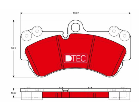 Kit de plaquettes de frein, frein à disque DTEC COTEC GDB1720DTE TRW