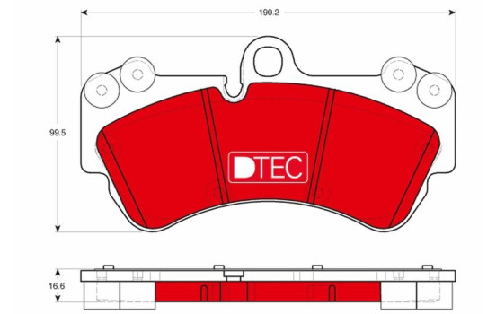 Kit de plaquettes de frein, frein à disque DTEC COTEC GDB1720DTE TRW