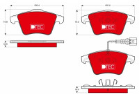 Kit de plaquettes de frein, frein à disque DTEC COTEC GDB1721DTE TRW