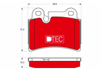 Kit de plaquettes de frein, frein à disque DTEC COTEC GDB1722DTE TRW