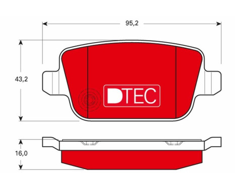 Kit de plaquettes de frein, frein à disque DTEC COTEC GDB1732DTE TRW