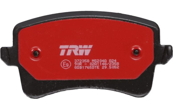 Kit de plaquettes de frein, frein à disque DTEC COTEC GDB1765DTE TRW, Image 3