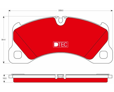 Kit de plaquettes de frein, frein à disque DTEC COTEC GDB1774DTE TRW