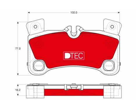 Kit de plaquettes de frein, frein à disque DTEC COTEC GDB1775DTE TRW