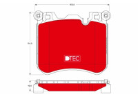 Kit de plaquettes de frein, frein à disque DTEC COTEC GDB1826DTE TRW