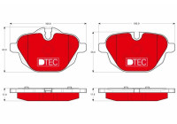 Kit de plaquettes de frein, frein à disque DTEC COTEC GDB1840DTE TRW