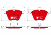 Kit de plaquettes de frein, frein à disque DTEC COTEC GDB1964DTE TRW