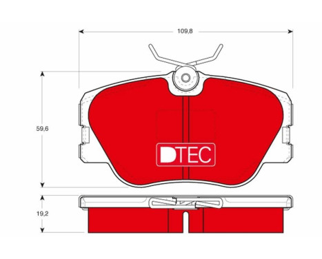 Kit de plaquettes de frein, frein à disque DTEC COTEC GDB818DTE TRW