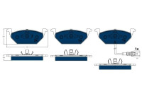 Kit de plaquettes de frein, frein à disque ELECTRIC BLUE GDB1386BTE TRW