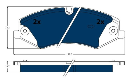 Kit de plaquettes de frein, frein à disque ELECTRIC BLUE GDB1898BTE TRW