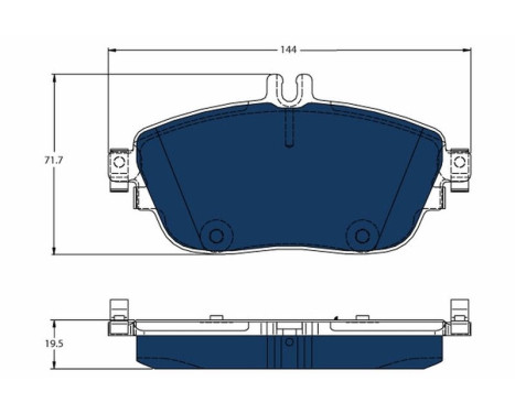 Kit de plaquettes de frein, frein à disque ELECTRIC BLUE GDB1932BTE TRW