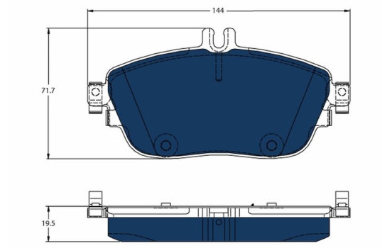 Kit de plaquettes de frein, frein à disque ELECTRIC BLUE GDB1932BTE TRW