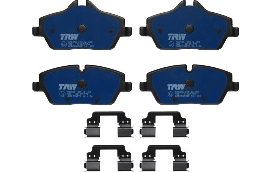 Kit de plaquettes de frein, frein à disque ELECTRIC BLUE GDB2038BTE TRW