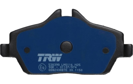Kit de plaquettes de frein, frein à disque ELECTRIC BLUE GDB2038BTE TRW, Image 3