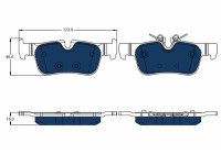 Kit de plaquettes de frein, frein à disque ELECTRIC BLUE GDB2063BTE TRW