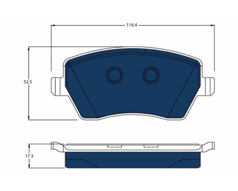 Kit de plaquettes de frein, frein à disque ELECTRIC BLUE GDB3332BTE TRW