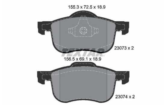 Kit de plaquettes de frein, frein à disque epad 2307381 Textar