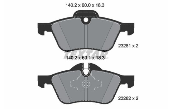 Kit de plaquettes de frein, frein à disque epad 2328181 Textar