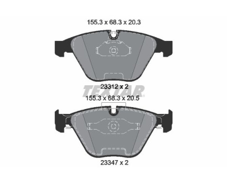 Kit de plaquettes de frein, frein à disque epad 2331281 Textar