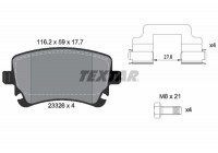 Kit de plaquettes de frein, frein à disque epad 2332681 Textar