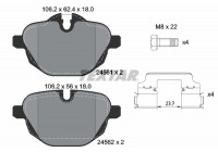 Kit de plaquettes de frein, frein à disque epad 2456181 Textar