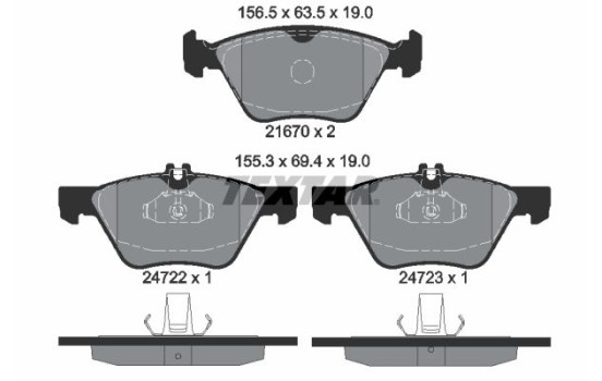 Kit de plaquettes de frein, frein à disque epad 2472281 Textar