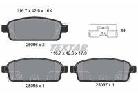 Kit de plaquettes de frein, frein à disque epad 2509681 Textar