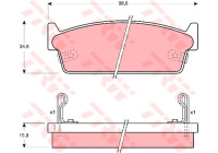 Kit de plaquettes de frein, frein à disque GDB1002 TRW