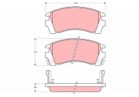 Kit de plaquettes de frein, frein à disque GDB1013 TRW