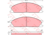 Kit de plaquettes de frein, frein à disque GDB1017 TRW