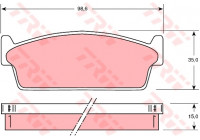 Kit de plaquettes de frein, frein à disque GDB1021 TRW