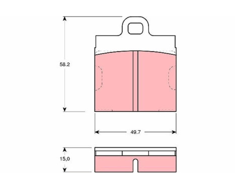 Kit de plaquettes de frein, frein à disque GDB103 TRW