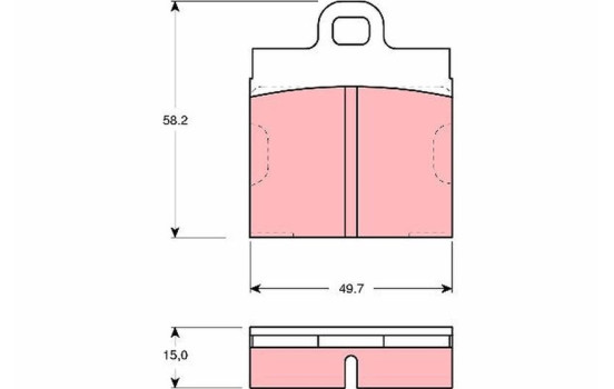 Kit de plaquettes de frein, frein à disque GDB103 TRW