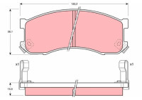 Kit de plaquettes de frein, frein à disque GDB1037 TRW