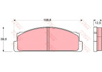 Kit de plaquettes de frein, frein à disque GDB105 TRW