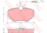 Kit de plaquettes de frein, frein à disque GDB1051 TRW