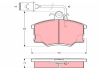 Kit de plaquettes de frein, frein à disque GDB1054 TRW