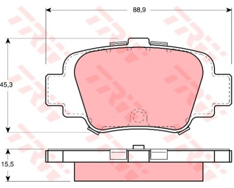 Kit de plaquettes de frein, frein à disque GDB1060 TRW