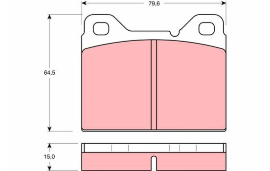 Kit de plaquettes de frein, frein à disque GDB1065 TRW, Image 2