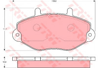 Kit de plaquettes de frein, frein à disque GDB1080 TRW