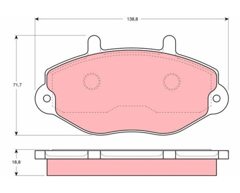 Kit de plaquettes de frein, frein à disque GDB1080 TRW, Image 2