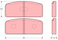 Kit de plaquettes de frein, frein à disque GDB109 TRW