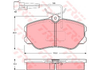 Kit de plaquettes de frein, frein à disque GDB1095 TRW