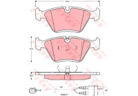 Kit de plaquettes de frein, frein à disque GDB1098 TRW