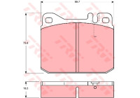 Kit de plaquettes de frein, frein à disque GDB1103 TRW