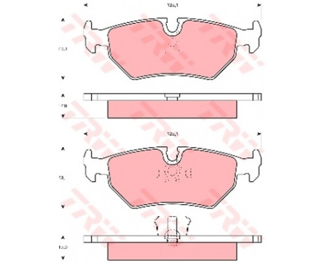 Kit de plaquettes de frein, frein à disque GDB1109 TRW