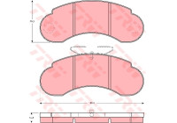 Kit de plaquettes de frein, frein à disque GDB1114 TRW