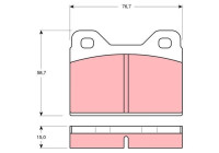 Kit de plaquettes de frein, frein à disque GDB112 TRW