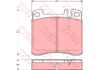 Kit de plaquettes de frein, frein à disque GDB1122 TRW