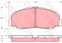 Kit de plaquettes de frein, frein à disque GDB1135 TRW